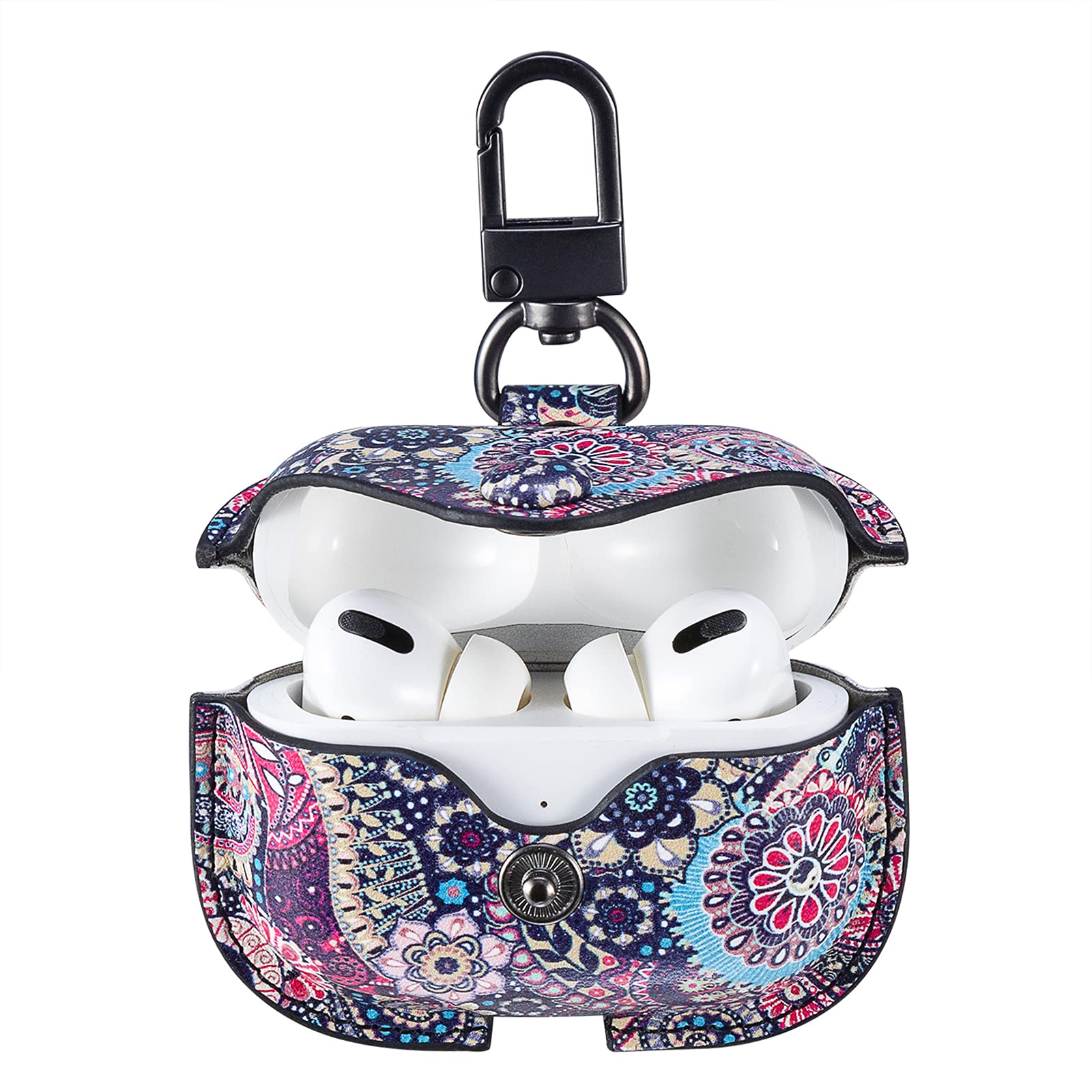 Nigaee Genuine Leather Case for AirPods Pro 2,Shockproof Protective Cover Compatible with Apple Airpods Pro 2nd Generation Charging Case (2022),Soft