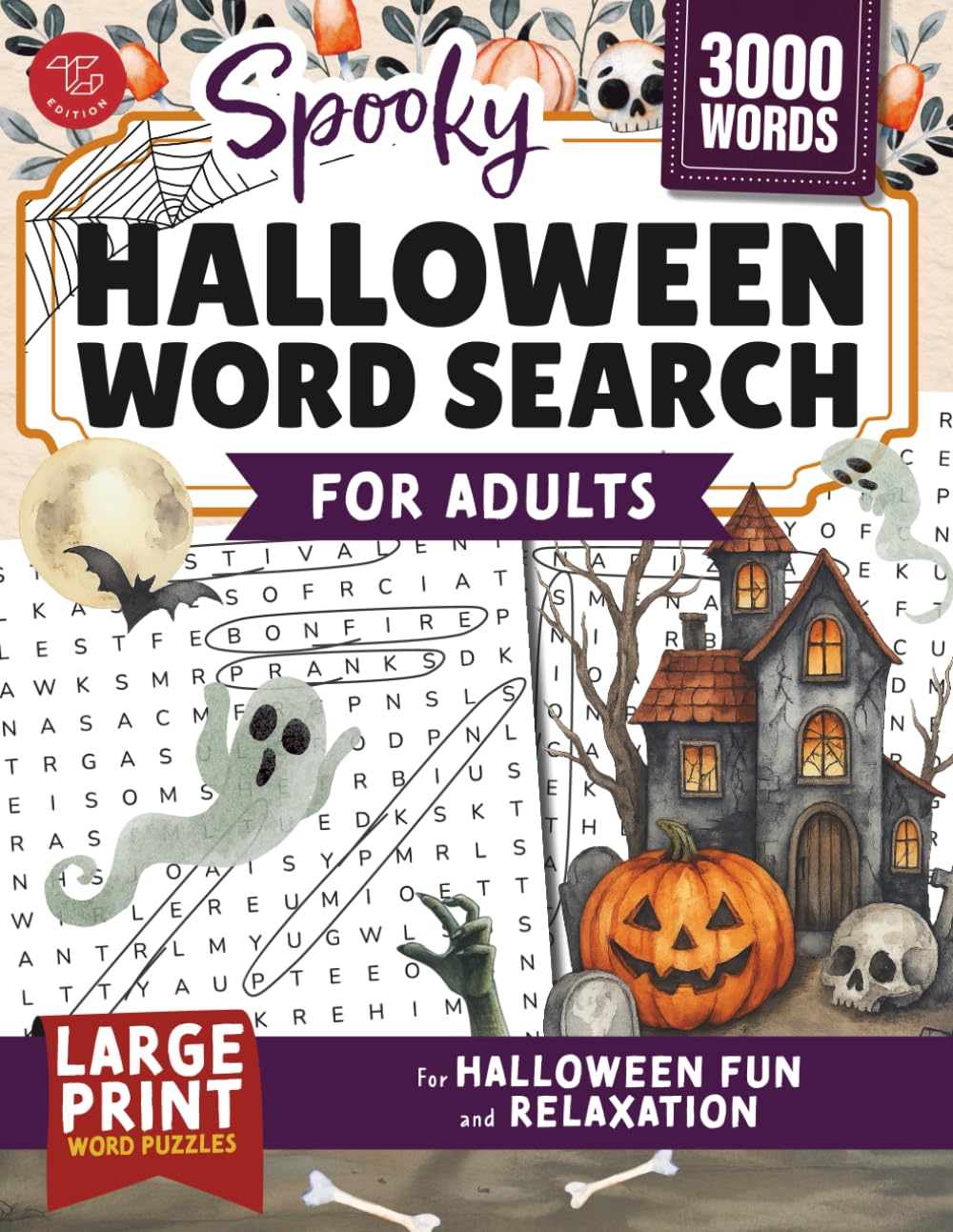 Spooky Halloween Word Search for Adults: Large Print Word Puzzles for Halloween Fun and Relaxation (Word Find Books For Adults)