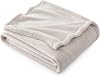 Bedsure Fleece Throw Blanket for Sofa - Soft Cosy Fluffy Blankets for Bed, Warm Single Throws for Audlts, Beige, 130x150 cm