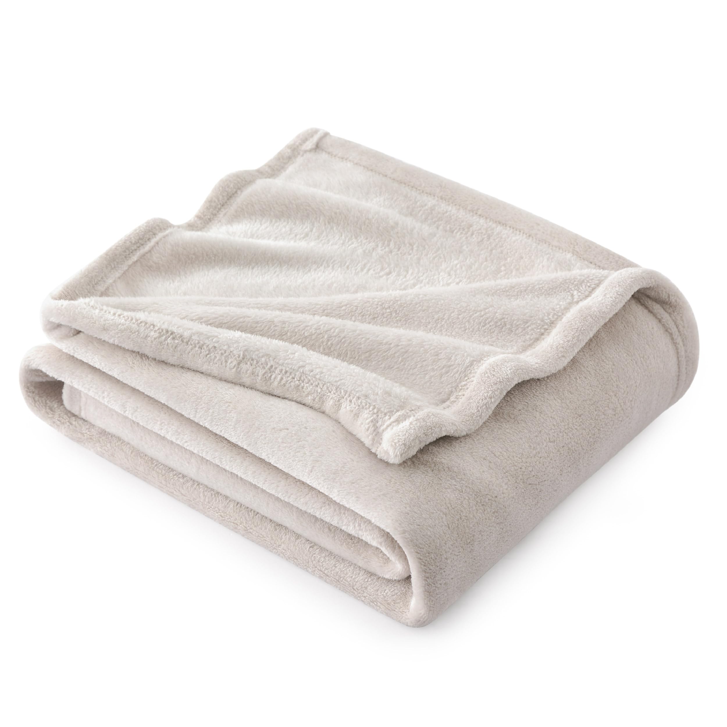 Bedsure Fluffy and Polar Plush Blanket – Warm and Soft for Winter, XL Sofa, Living Room – 150 x 200 cm, Beige OEKO-TEX STANDARD 100