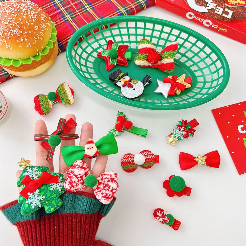 Amazon | クリスマス ヘアクリップ 15個入り クリスマス