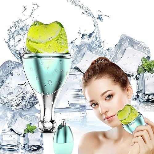 Rodillo facial de hielo, rodillo de hielo en aerosol para cara y ojos, rodillo facial de hielo reutilizable para el cuidado de la piel de la cara,