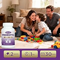 Vista 6 de Cápsulas de probióticos para mujeres, equilibrio de pH y intestino, 300 mil millones de UFC, 60 cápsulas vegetales con múltiples cepas y extracto