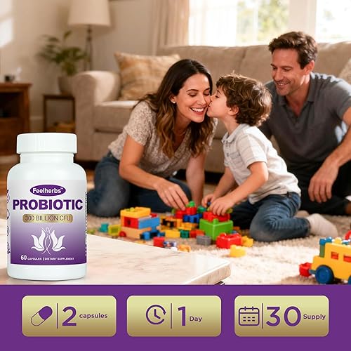 Miniatura 6 de Cápsulas de probióticos para mujeres, equilibrio de pH y intestino, 300 mil millones de UFC, 60 cápsulas vegetales con múltiples cepas y extracto de