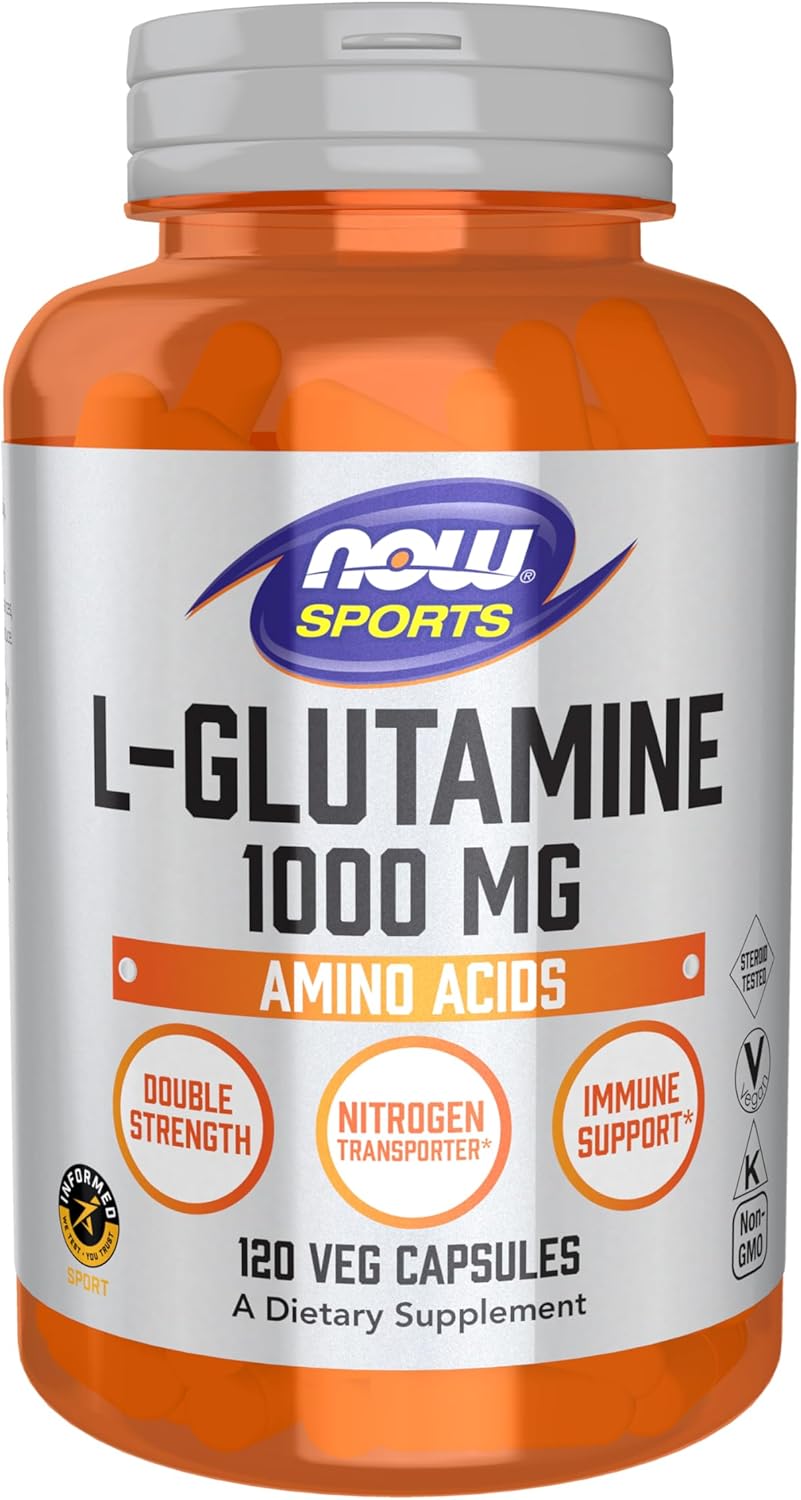 NOW Foods L-Glutamine 1000mg 120 Veg Capsules by NOW Foods