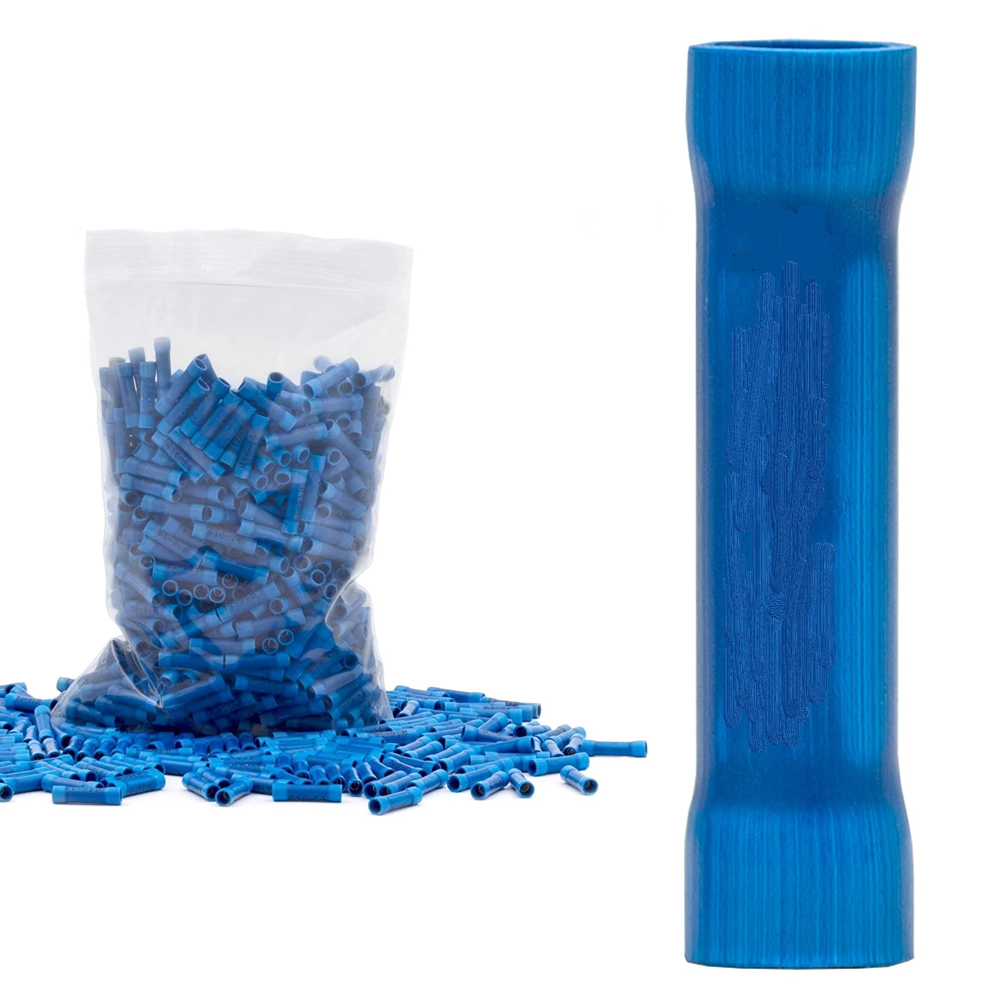 Rebuild Skills Connecteurs à sertir isolés en PVC - Jauges de fil à sertir AWG 22-18, 16-14 ou 12-10 - Bornes isolées en PVC - Bleu 16-14 GA - 1000 PK