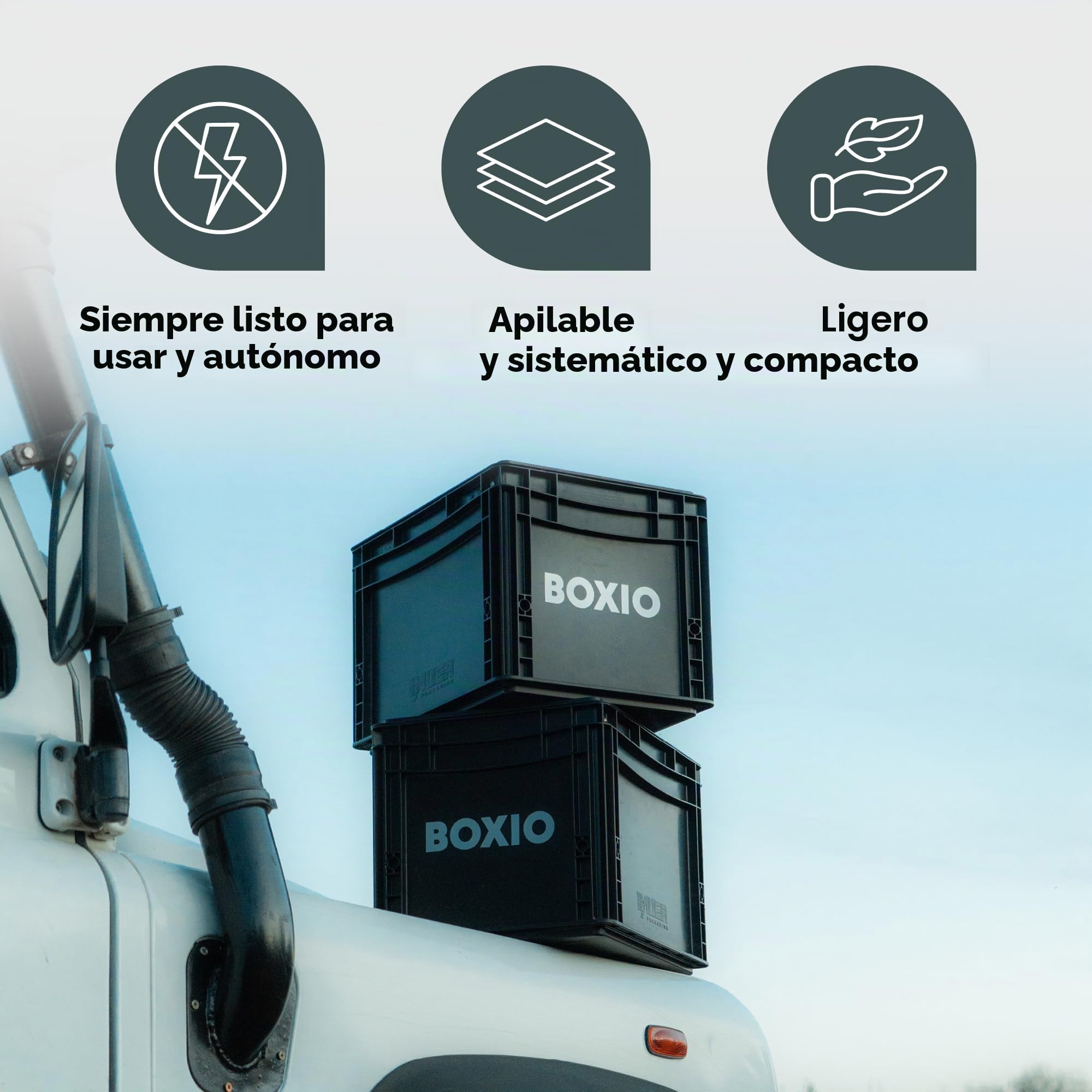 BOXIO - Edición Sanitaria: solución Todo en uno para el baño de Camping móvil, Lavabo de Camping, Ducha de Ducha, Tienda de Ducha y Accesorios de Acampada