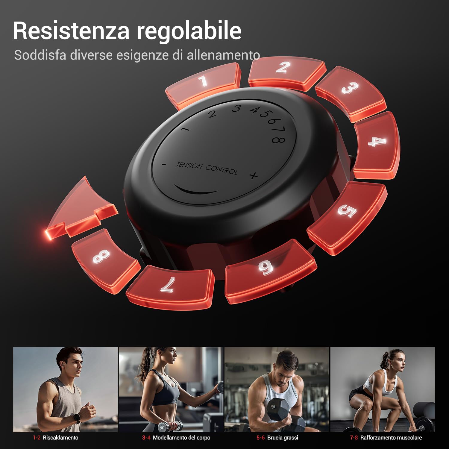 UMAY Elíptica de casa, elíptica Ultra silenciosa con 16 Niveles de Resistencia, zancada de 40 cm, Volante de 7 kg, Asas para frecuencia cardíaca, Pantalla LCD, Carga máxima 159 kg