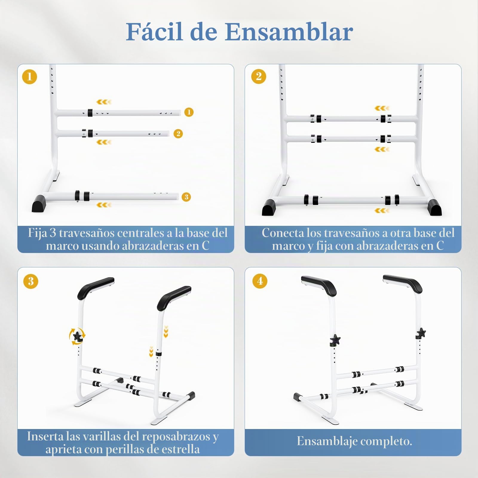 Soporte para Levantarse del Sofá, Ayuda para Levantarse con 6 Alturas y Anchos Ajustables, Construcción Robusta, Ayuda para Levantarse de la Silla de Sofá para Personas Mayores, hasta 204 kg