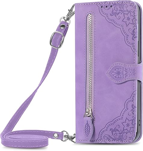 Miniatura 1 de Bolso cruzado para Xiaomi 12S Ultra, bolso con cremallera Cierre magnético Kickstand Wallet Flip Case para Xiaomi 12S Ultra