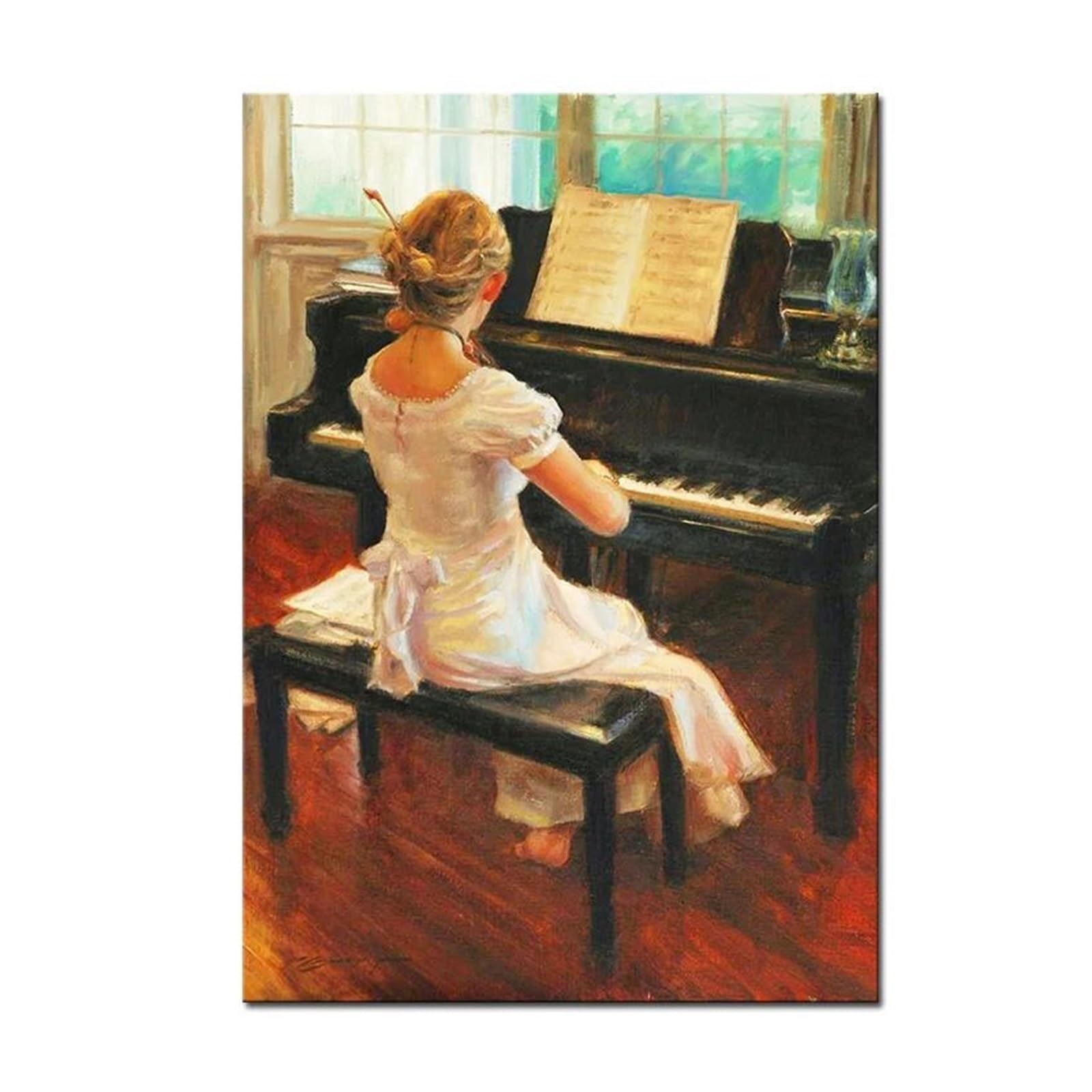 Byambd C Aestheti Pictures Musician Piano Room Lassroom Anvas Wall Art Poster No Frame Nordi Style Painting Anvas Prints For Home Decor(,30X40cm)