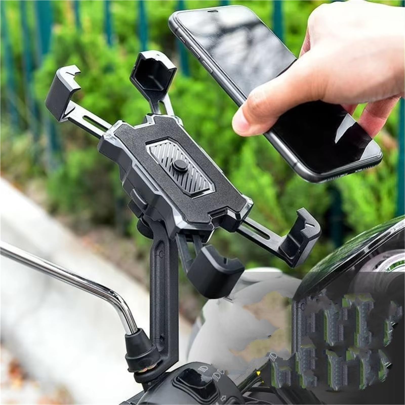Moto Support Navigation Guidon Téléphone Portable Pour Moto Électrique Support Batterie Navigation Antichoc