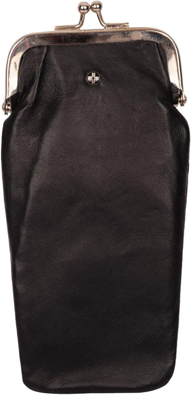 Unisex Leather Black Spectacle Case