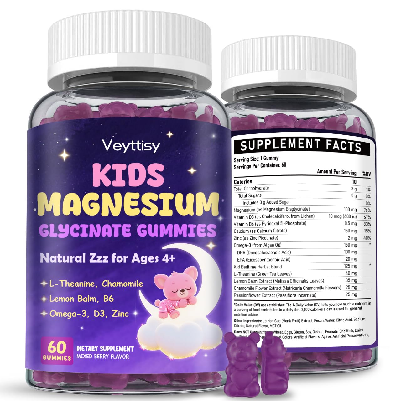 Sugar Free Magnesium Glycinate Gummies for Kids 4+ — Amazon image 10