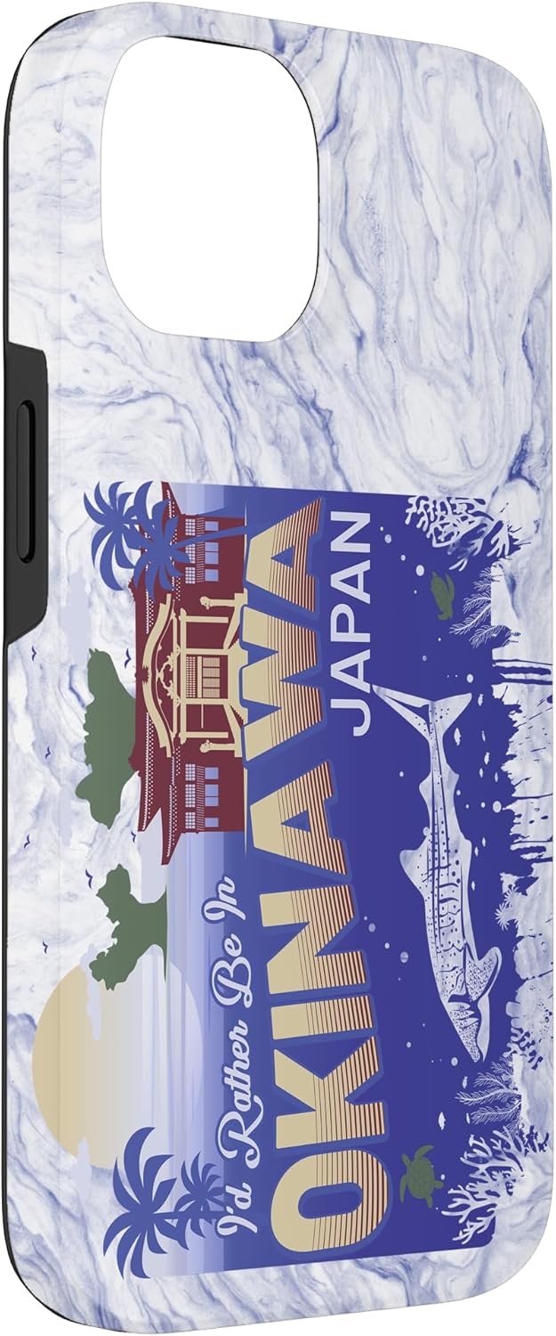 I Would Rather Be In Okinawa Japan Vintage Japanese Souvenir Case for iPhone 13 Pro Max