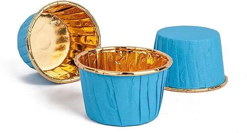 Miniatura 7 de GOLDEN APPLE, Mini tazas de papel de aluminio para hornear pasteles, 50 piezas, moldes para hornear magdalenas, moldes para hornear, tazas