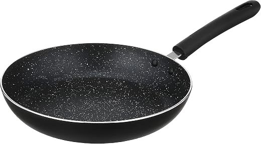 Amazon Brand - Solimo Nonstick Frying Pan with Granite Finish and 2-way Non-stick Coating, 24 cm (2.8mm Thickness, Inducti...