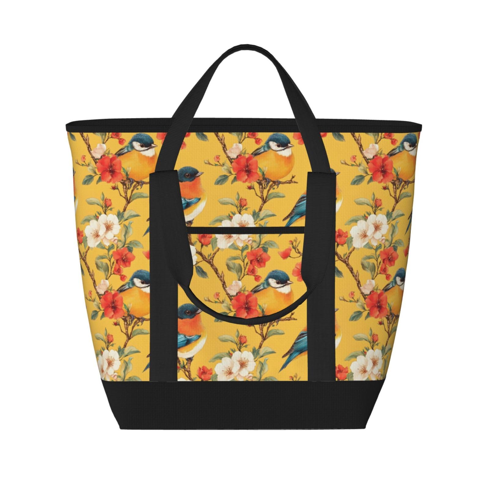 Sac d'épicerie isotherme réutilisable grand format à fleurs - 8