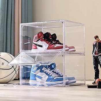専用 シューズボックス　磁石開閉 ディスプレイ 10個セット クリア 10個セット シューズボックス クリア 横型 靴 収納 ボックス 10個 透明