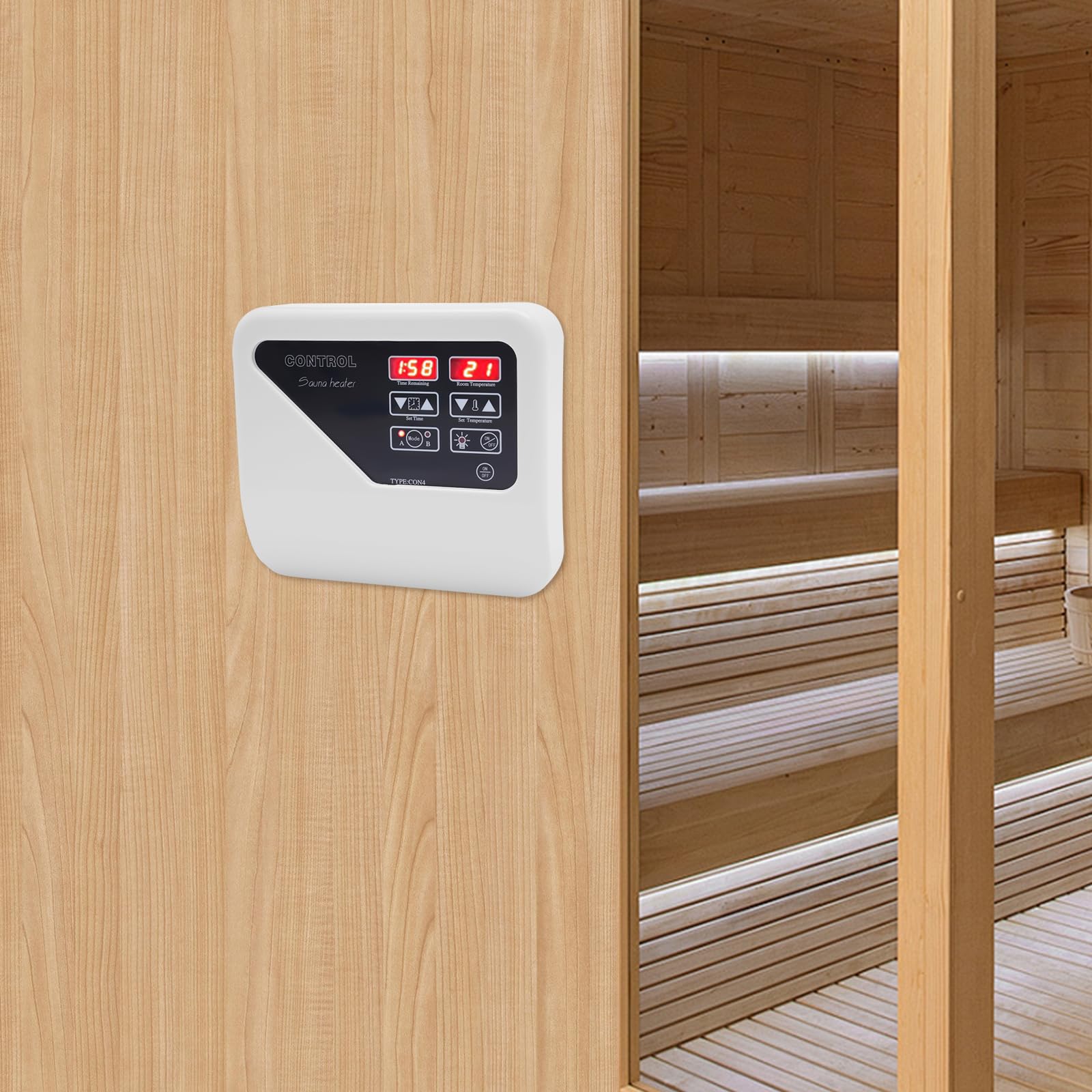 Sauna-Controller, digital, Steuerung von 3 – 9 kW, externer Ofen, 2 Modi, Temperaturregelung, für Familie, Geschäfte