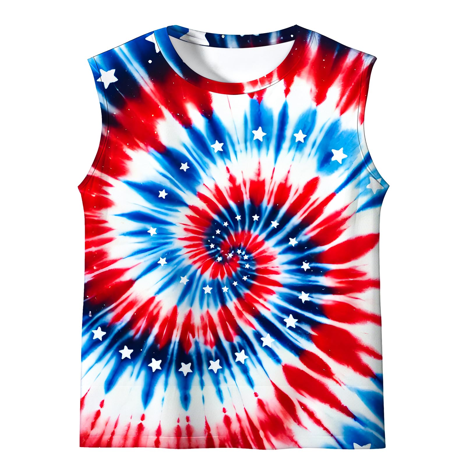 Kids Tie Dye Tank Tops Boys Girls Sleeveless Tee 5-14 Years