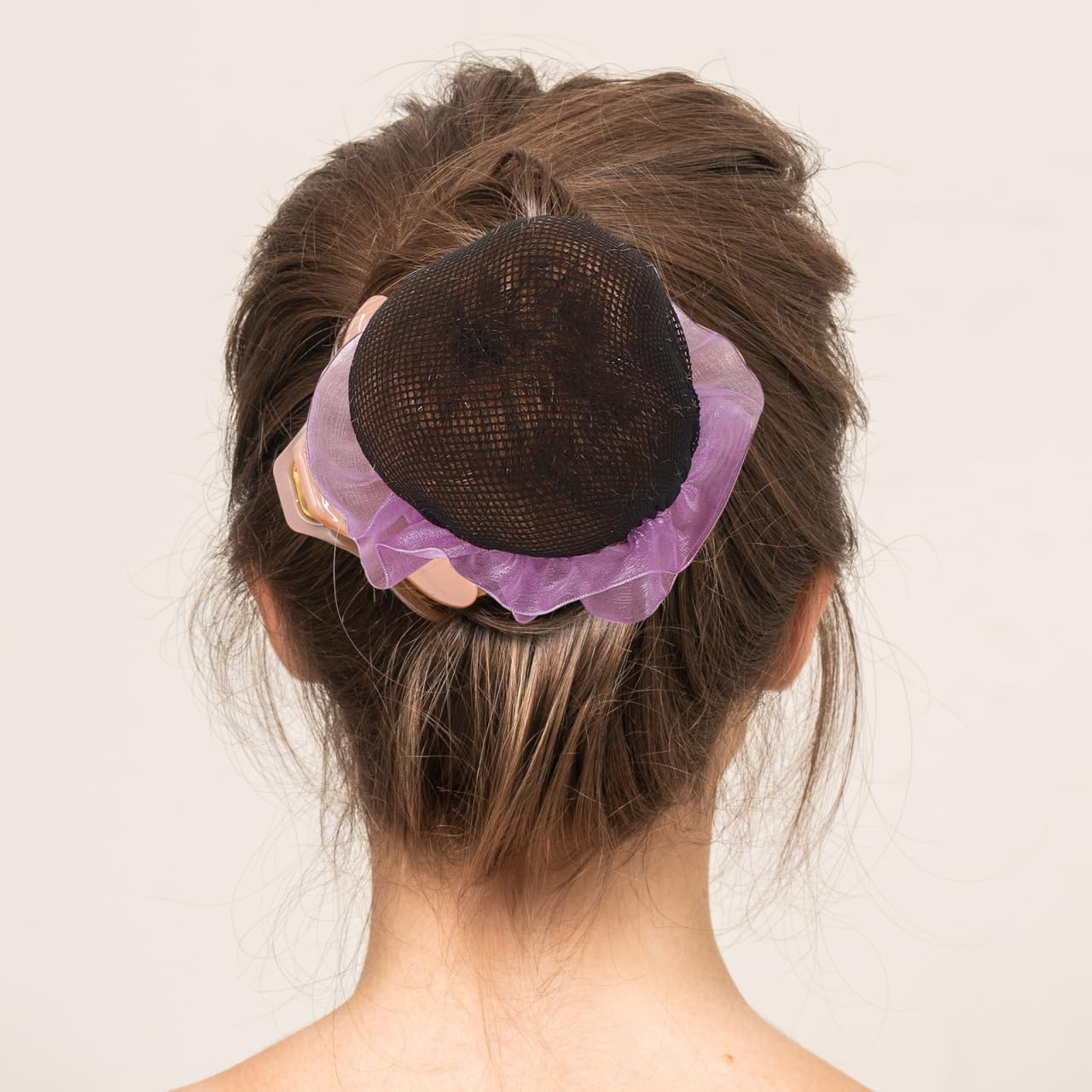 Ballet Hair Nets 20Pcs Invisible Mesh Adjustable Elastic Drawstring Breathable Lace Trim for Dance Buns Performances Rehearsals Women Girls