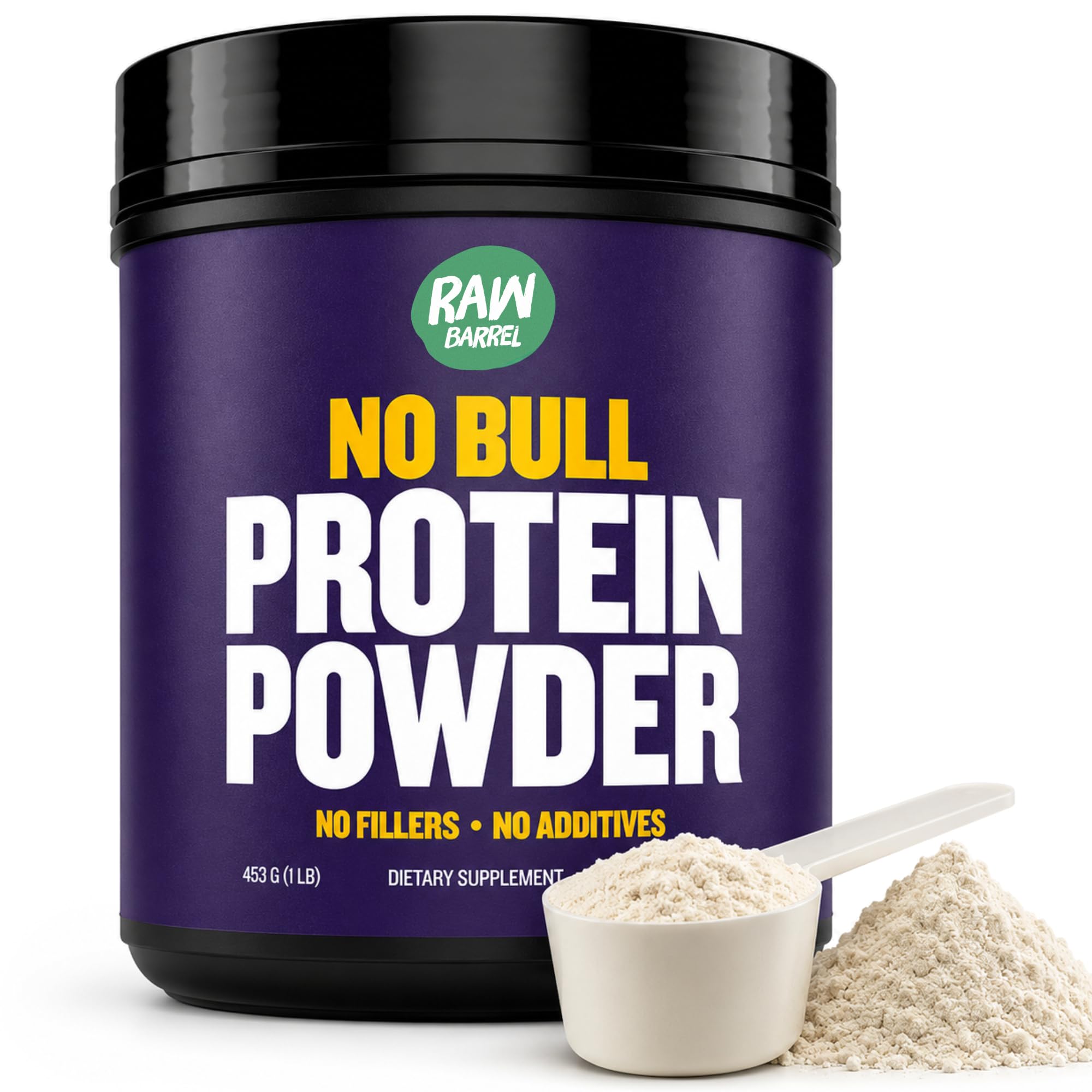 Raw Barrel Proteína em pó de whey sem sabor 454 g