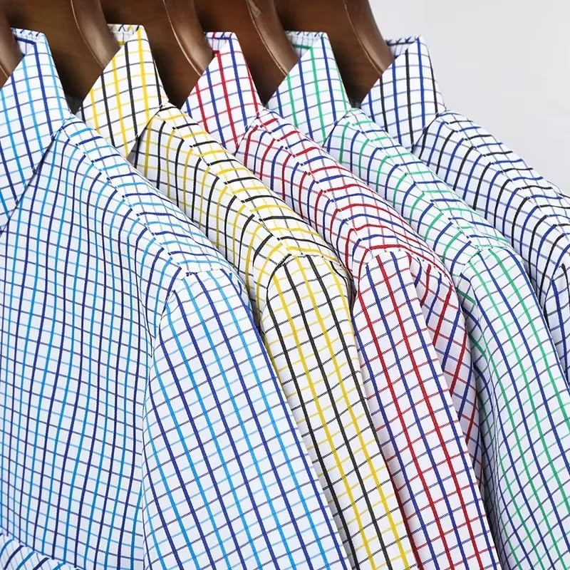 Mens T-Shirt Summer Short Sleeve Stripes Casual Button Down Dress Shirt