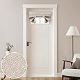 RYB HOME Small Door Window Curtains, Room Darkening Thermal Insulated Small Window Covering Tricia Shades for Patio French Door, Pure White, Wide 26" x Length 20", 1 Panel