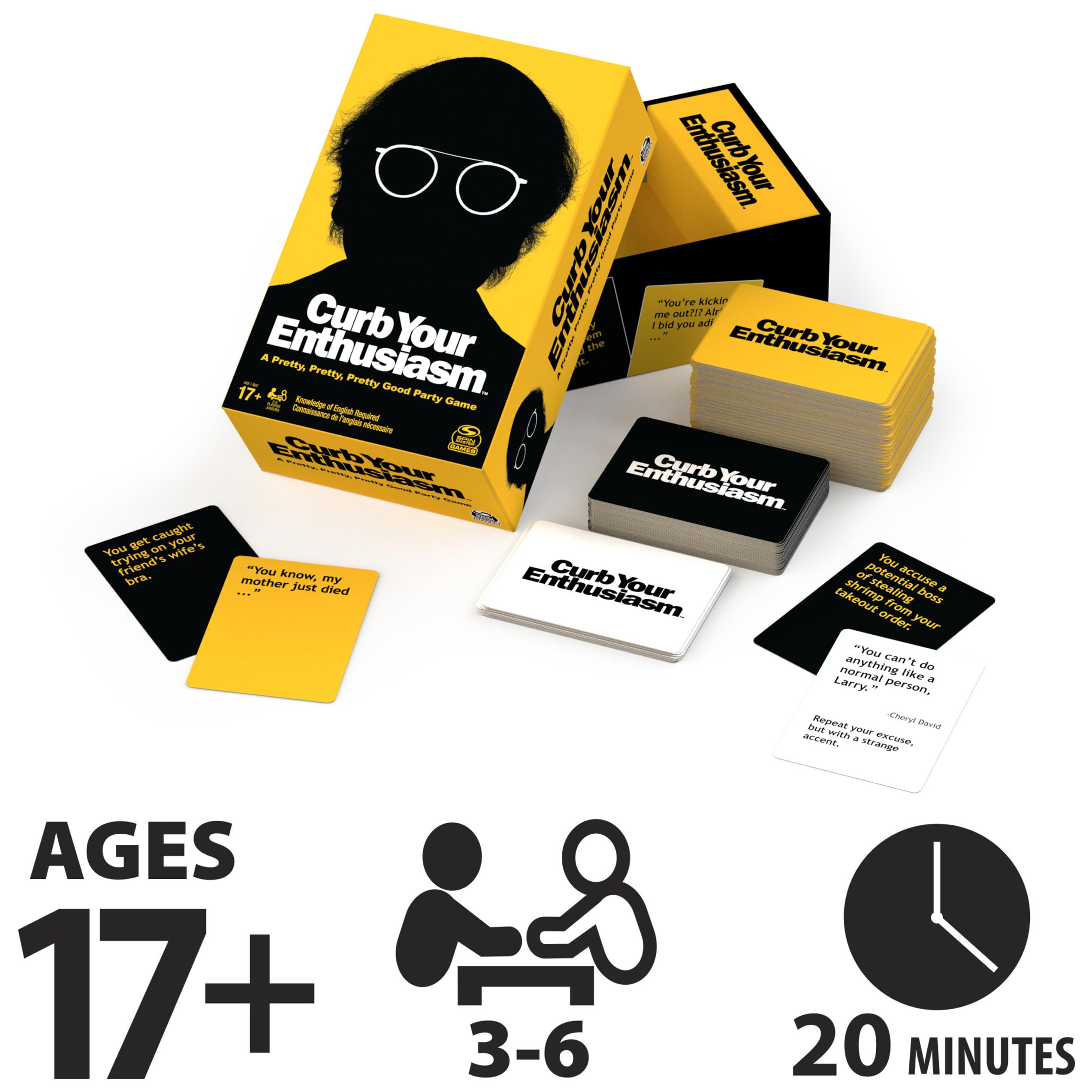 Curb Your Enthusiasm Hilarious Role-Playing Party Card Game, Ages 17 and Up