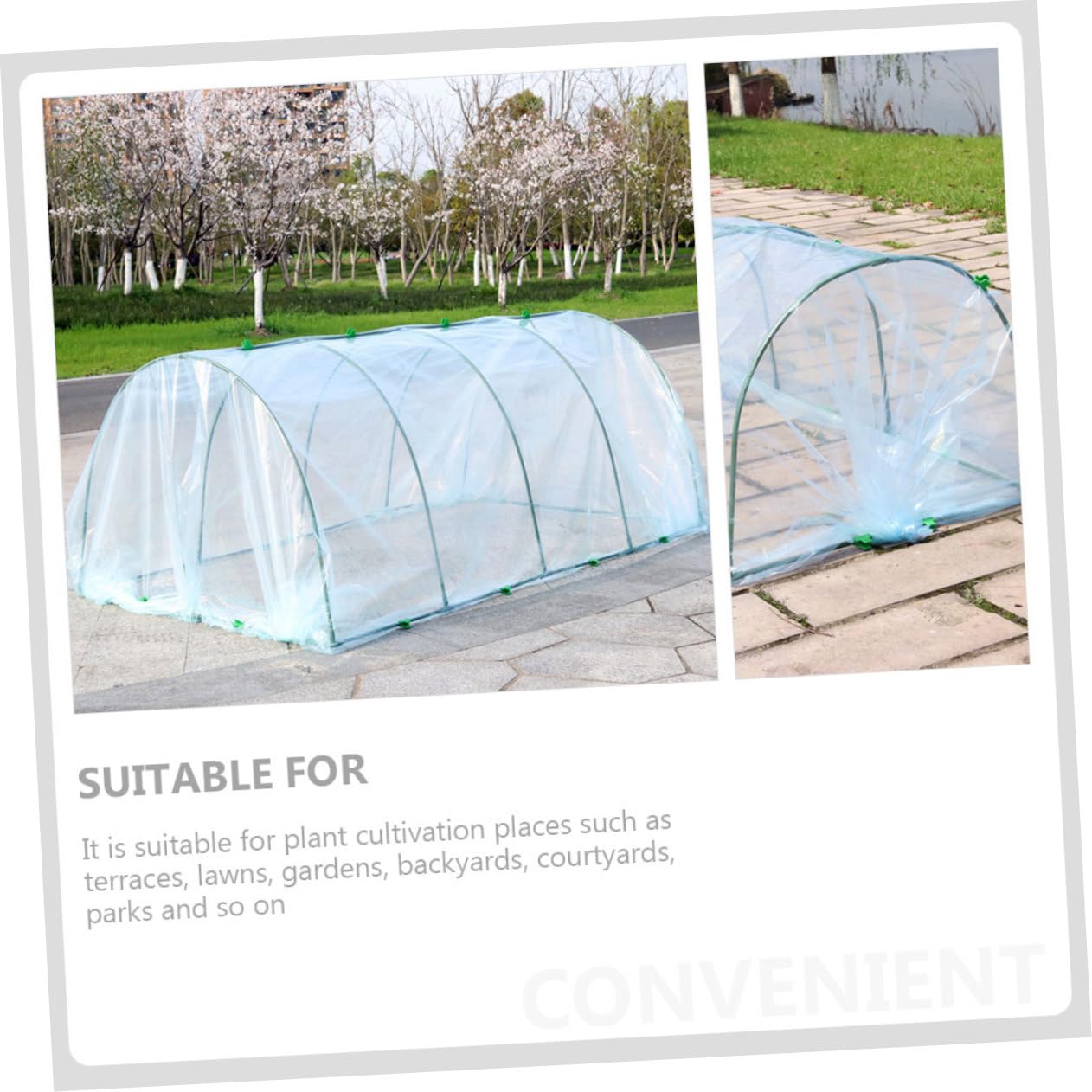 Toddmomy Apoyo Invernaderos para Plantas Cubierta Térmica para Invernadero De Jardín Exterior Protección para Plantas Balcón