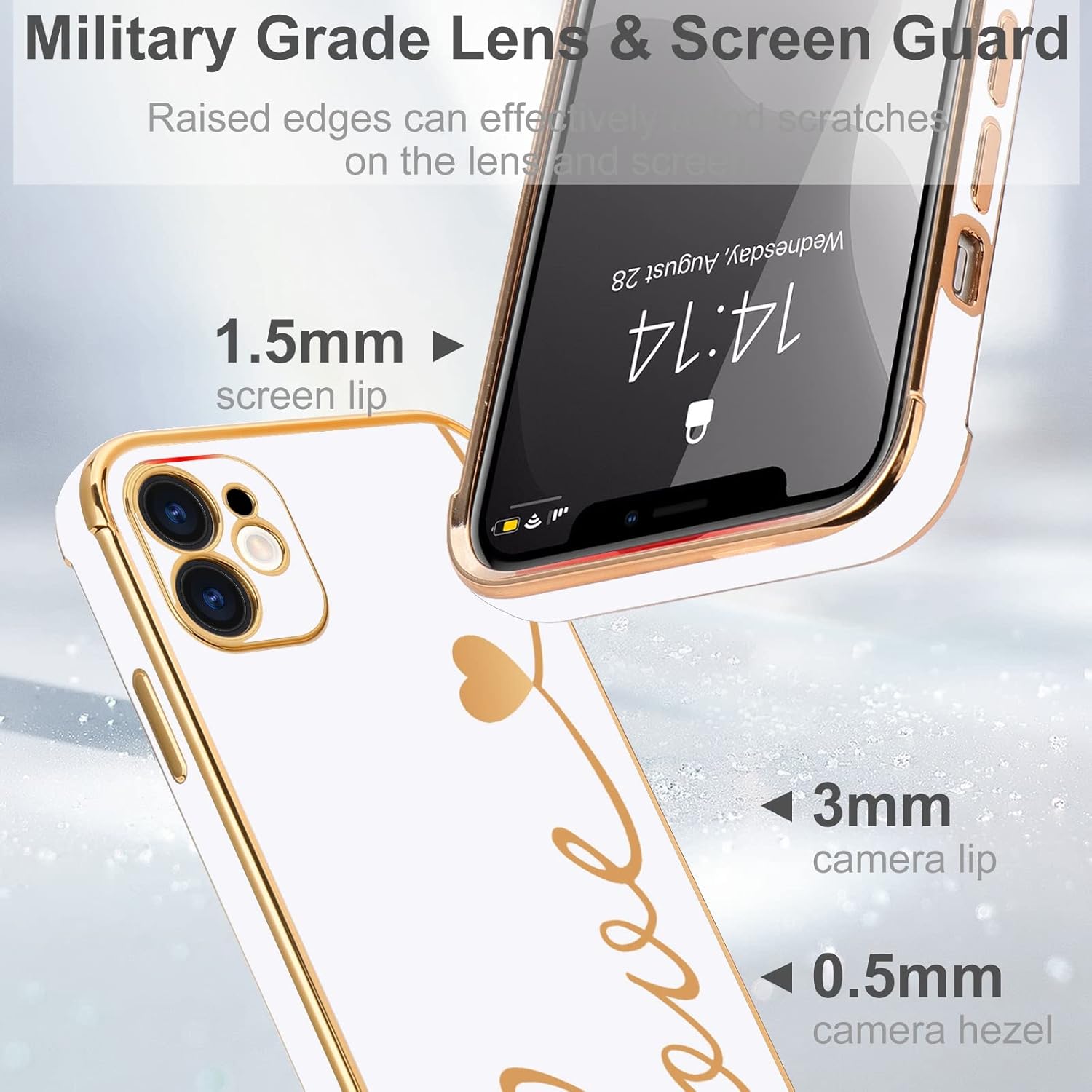 Lujo Electrochapado Felpa Corazón De Amor Pulsera De Muñeca Funda De Teléfono Para IPhone 16 15