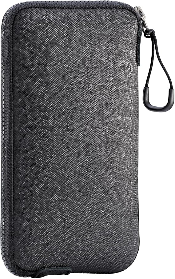 OneJoy Neoprene Cell Phone Pouch, Phone Wallet, Lightweight & Protective Mobile Phone Sleeves for iPhone & Samsung Durable Phone Bag, Zipper Opening with a Clip & Puller with Inner Pocket [Black]