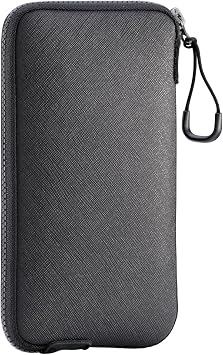 OneJoy Neoprene Cell Phone Pouch, Phone Wallet, Lightweight & Protective Mobile Phone Sleeves for iPhone & Samsung Durable Phone Bag, Zipper Opening with a Clip & Puller with Inner Pocket [Black]