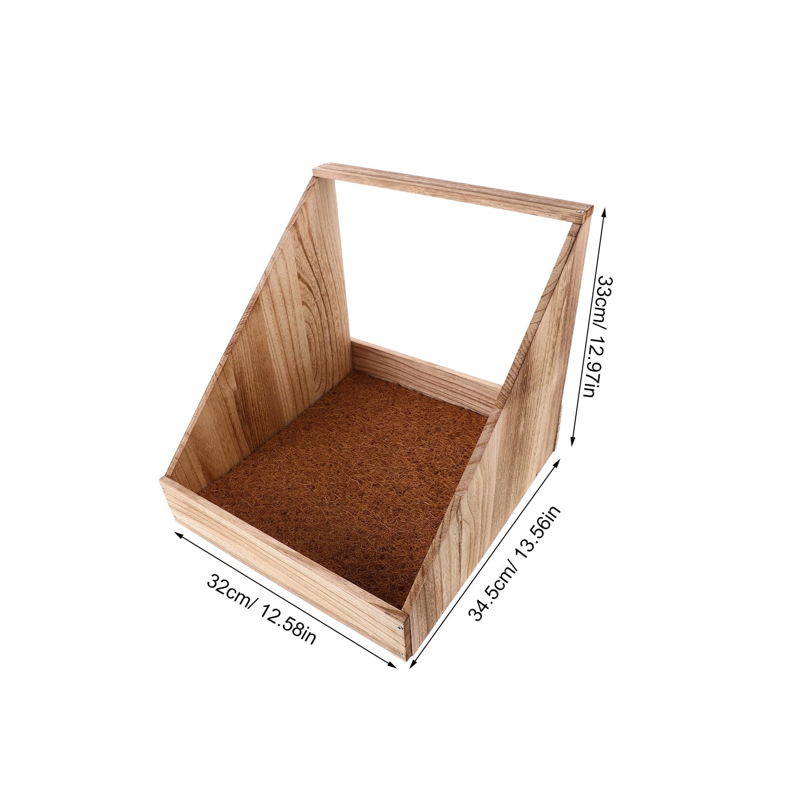 TOYANDONA Jednokomorowa budka lęgowa dla kur - Akcesoria do kurników - Drewniane budki lęgowe - Duży, wytrzymały uchwyt na gniazdo dla kaczek i drobiu 33x34,5x32 cm