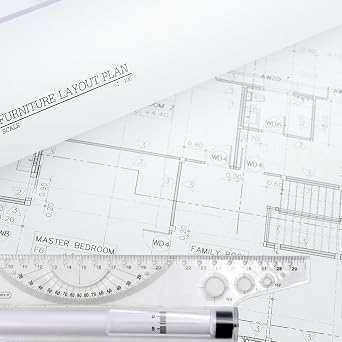 Utoolmart Rolling Parallel Ruler 12 inch, Balancing Scale Multi-Purpose Drawing Measuring Tool for Drawing Parallel Lines, Circles, Angles 1pcs