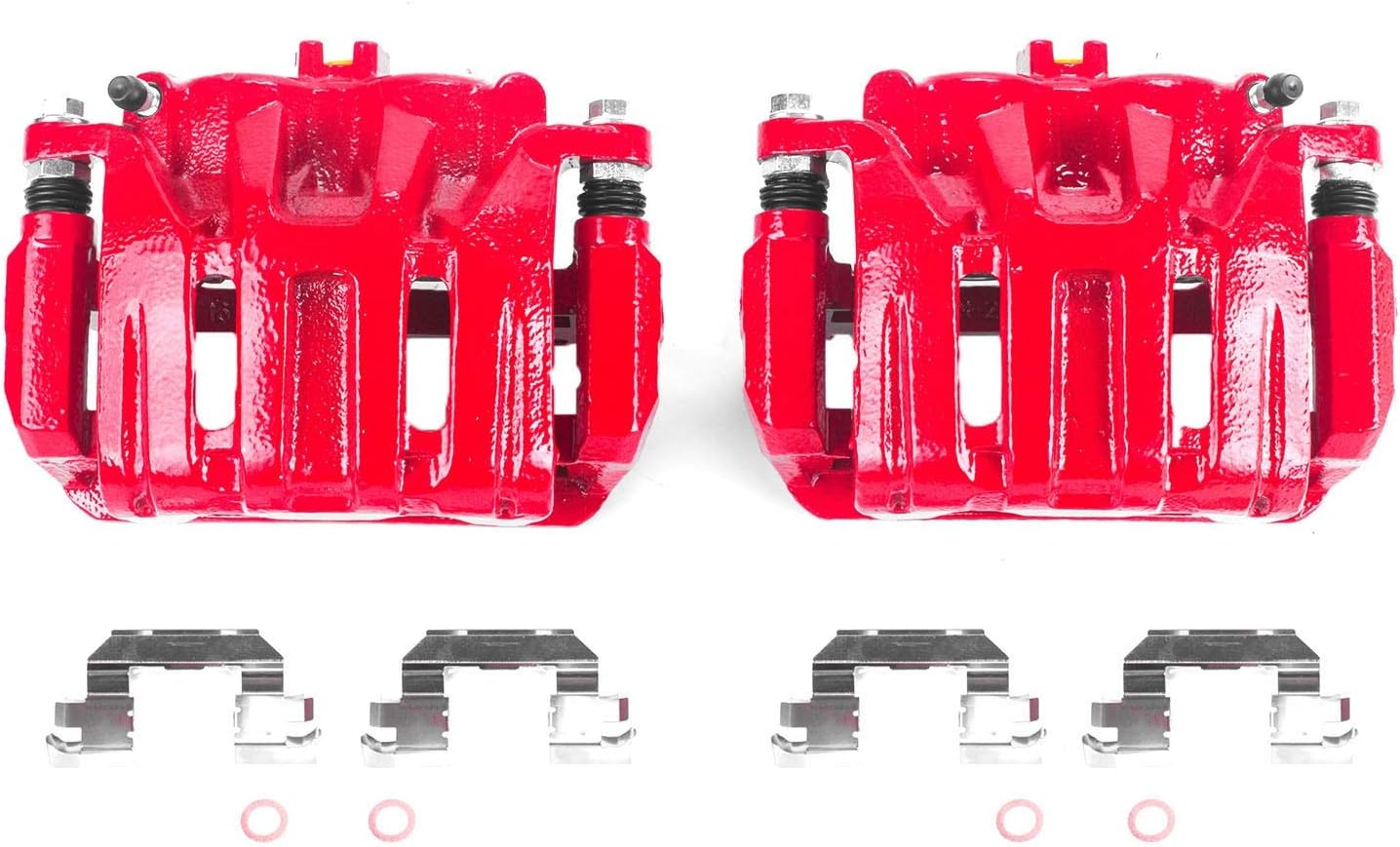 Power Stop Front S2958 Pair of High-Temp Red Powder Coated Calipers For Acura RDX, Honda Accord Crosstour, Honda CR-V, Honda Crosstour, Honda Odyssey [Model Specific]