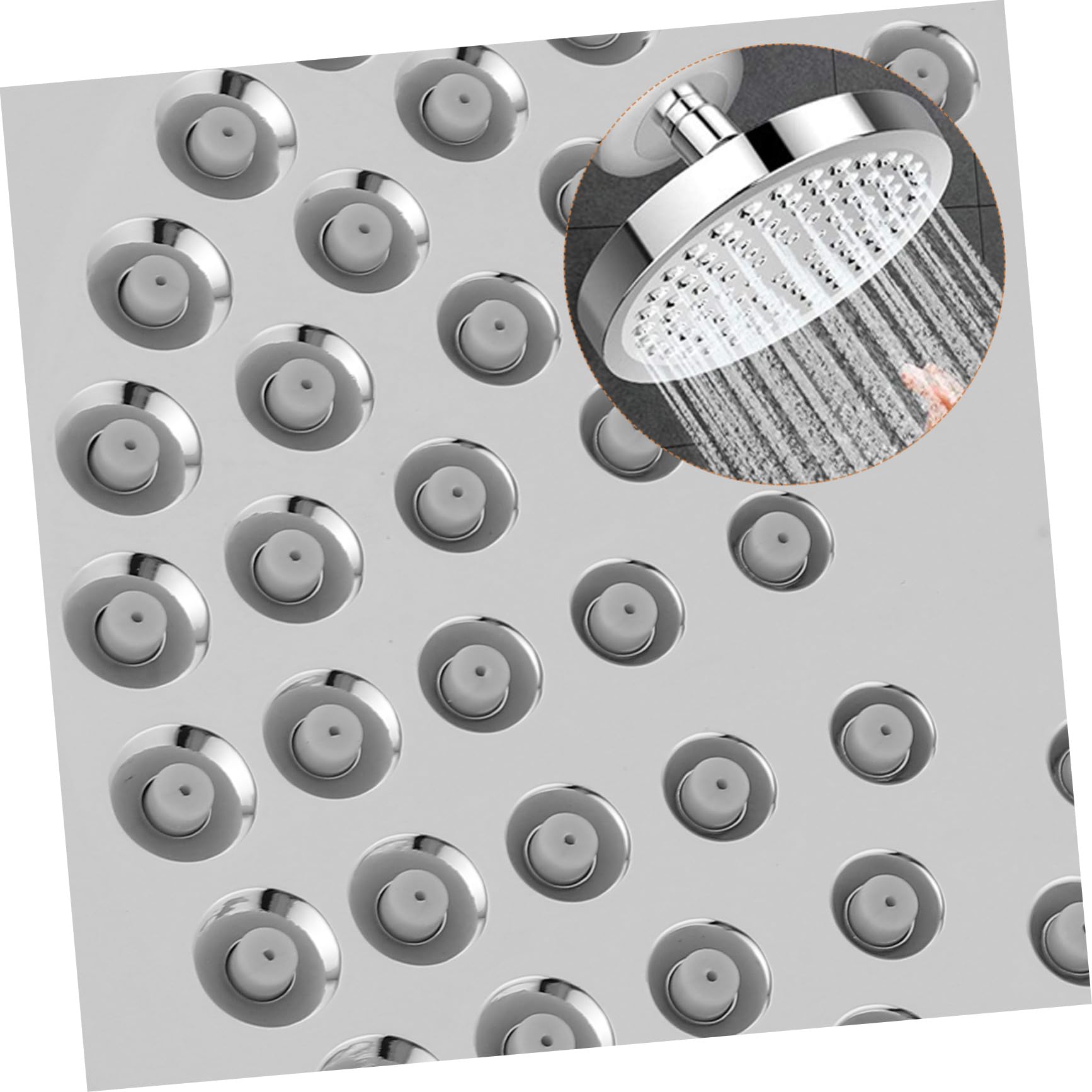 Hemobllo Cabezal de Ducha Filtro para Agua Dura, ABS Plata, Rotación 360°