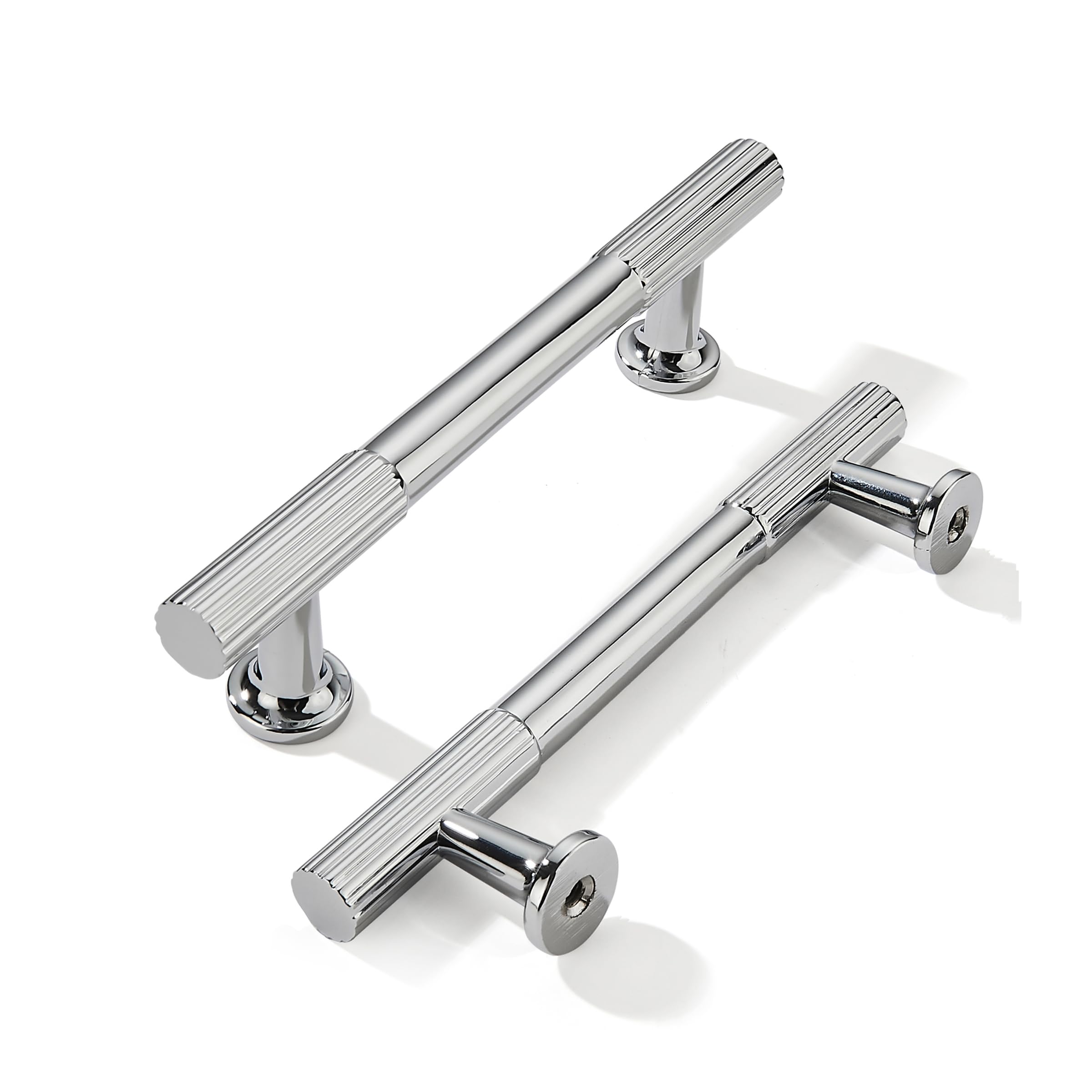 KHTUMEWARE-KH302 Polished Chrome Cabinet Pulls CTC 4 in (102 mm) 10-Pack