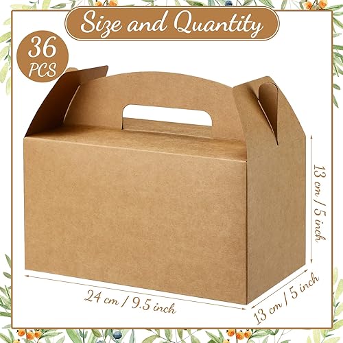 Miniatura 2 de Tinlade 36 cajas grandes de regalo de Navidad para recuerdos de fiesta a granel de 9.5 x 5 x 5 pulgadas, caja de cartón de papel de estraza con asas
