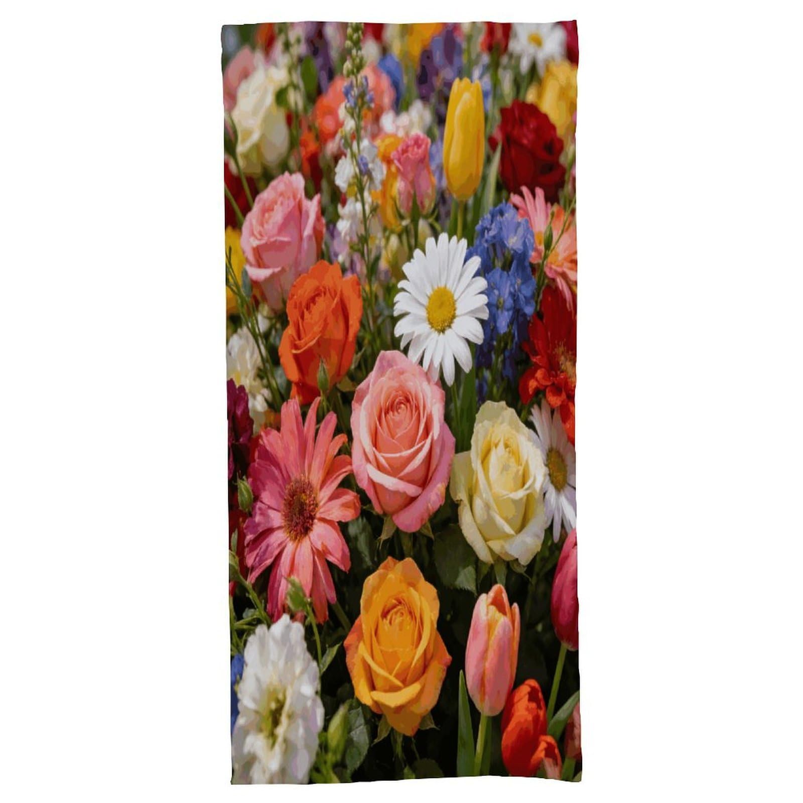 Fodpand Style Colorful Fields Bath Towel, Highly Absorbent & Quick Drying Beach Towel, Compact & Lightweight Pool Towel For Bathroom, Beach, Pool, Gym, Spa, And Hotel Use