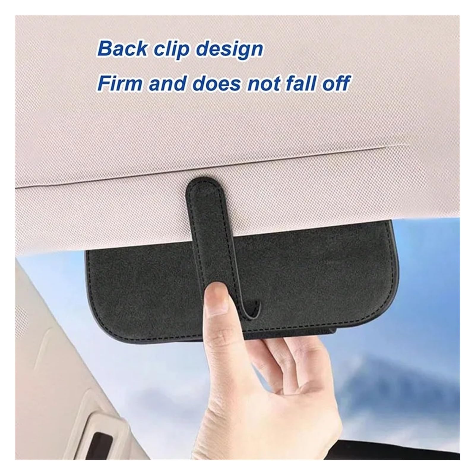 Soporte Magnético para Gafas Sol para Visera Cuero Ultrafino Almacenamiento Seguro con Clip Sin Herramientas Conducir Y Viajar Estuche para Gafas De Sol Coche