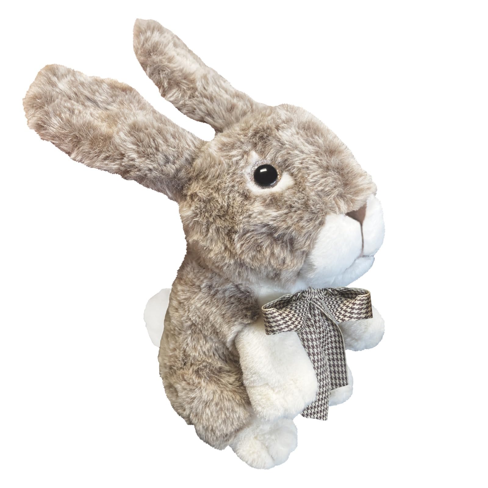 Cuddly Plush Toy - Rabbit Plush with Checkered Bow Tie - Cuddly and Fluffy Baby Rabbit - Decorative Toys For Children and Decorations Plush Toy For Kids (RABBIT)
