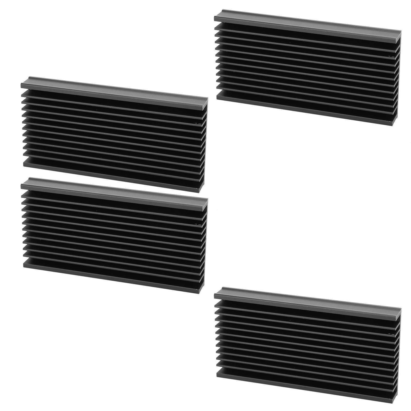 4 Pièces en Aluminium Dissipateur de Chaleur Petit Module de Radiateur Refroidisseur Ailette de Refroidissement pour L'électronique, 50x12.7x100mm/2x0.5x4in