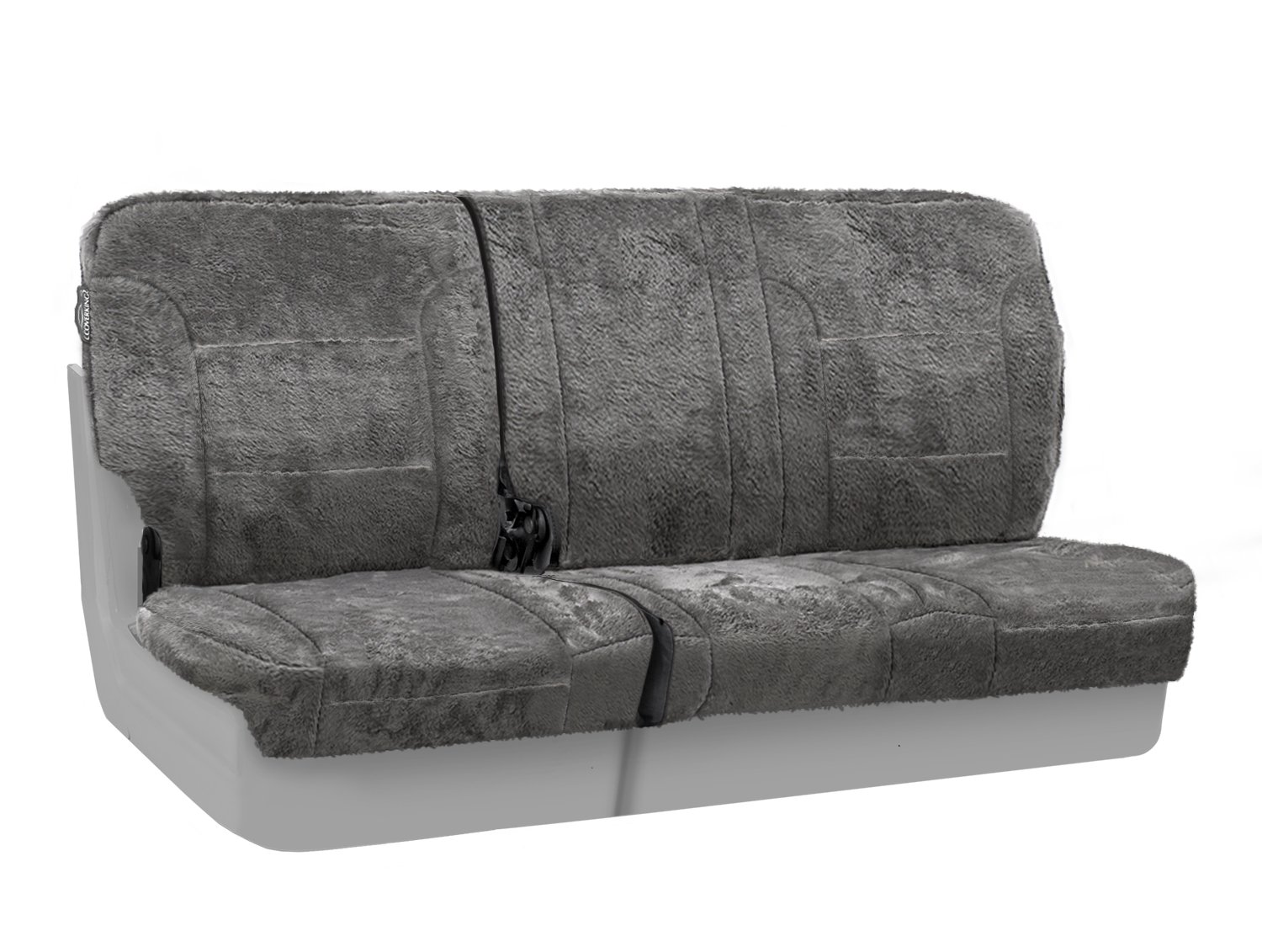 Photo 1 of Coverking Custom Fit Center 40/60 Split Seat Cover for Select Toyota 4Runner Models - Snuggle Plush (Gray) Center with Top-Mount Cup Holder In Armrest; 40/60 Split; 60 Section Must Be On Driver Side; 3-Row Model Gray