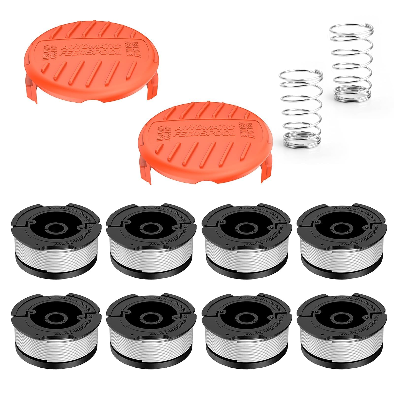 Cappucci Per Rocchetto Decespugliatore - 4 Pezzi Con Molle, Per Black-Decker, AFS, RC-100-P, In ABS - Foto 9