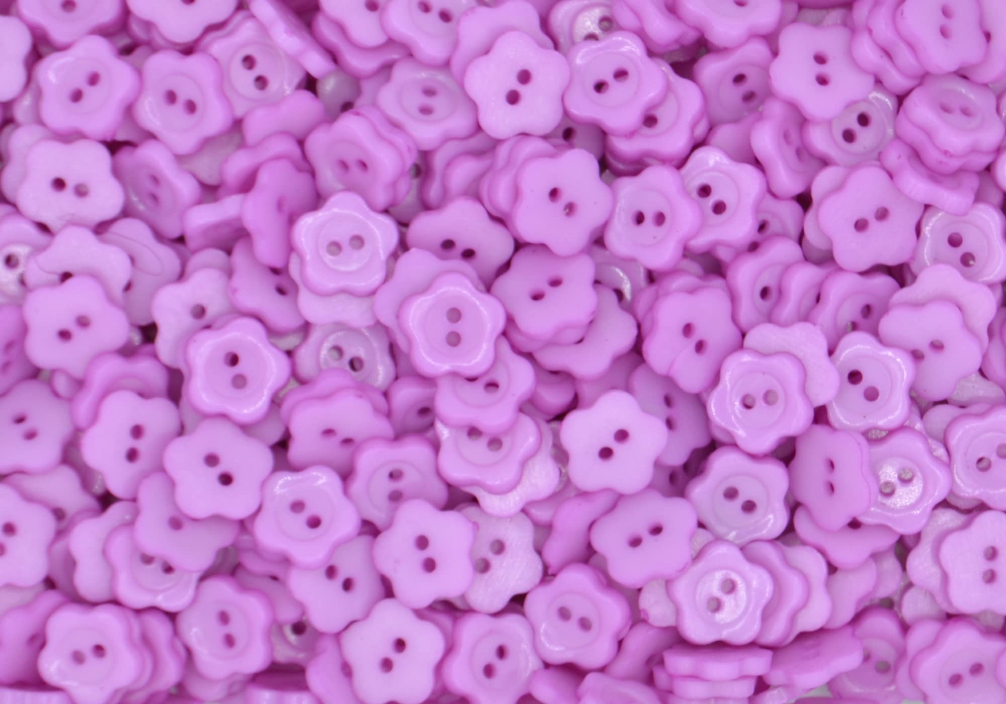 celloexpress Acrylic Buttons for Costumes and Children's Craft Projects - (Purple - Plum Blossom Flower 15mm, Pack of 50)