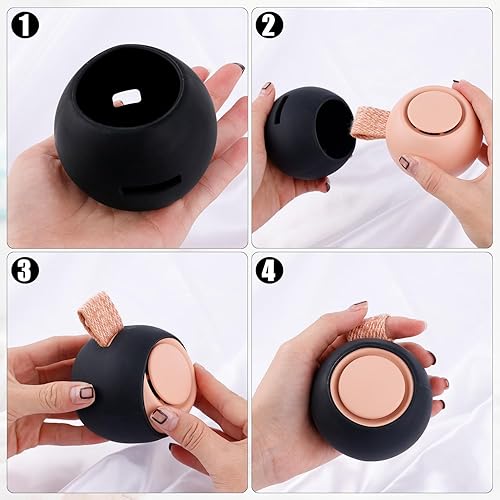 Miniatura 4 de Funda de viaje para máquina de sonido para Hatch Rest Go, funda protectora de sonido portátil de silicona para máquina de ruido blanco (negro)