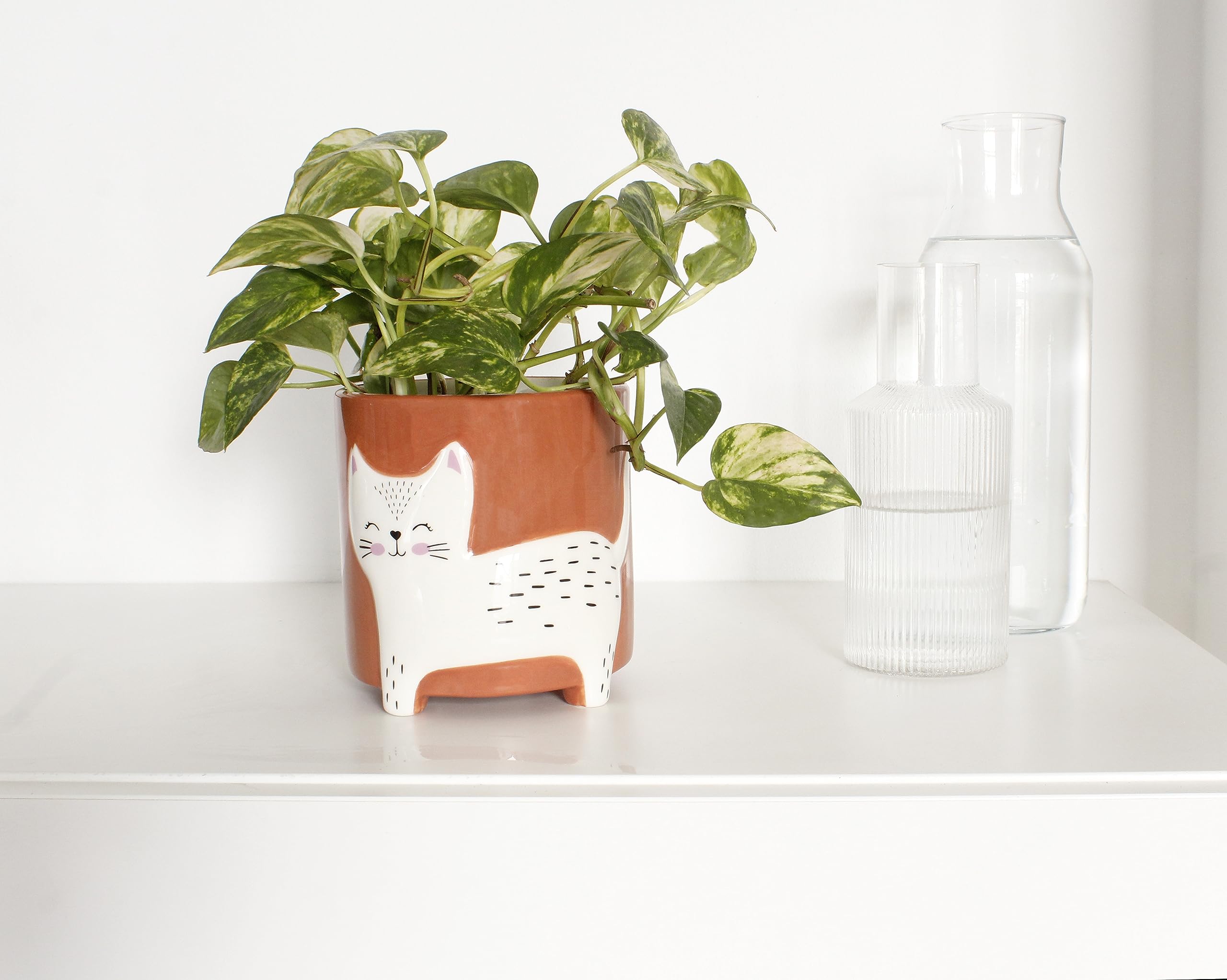 Jarrón de flores con estilo Winkee de cerámica premium para interiores