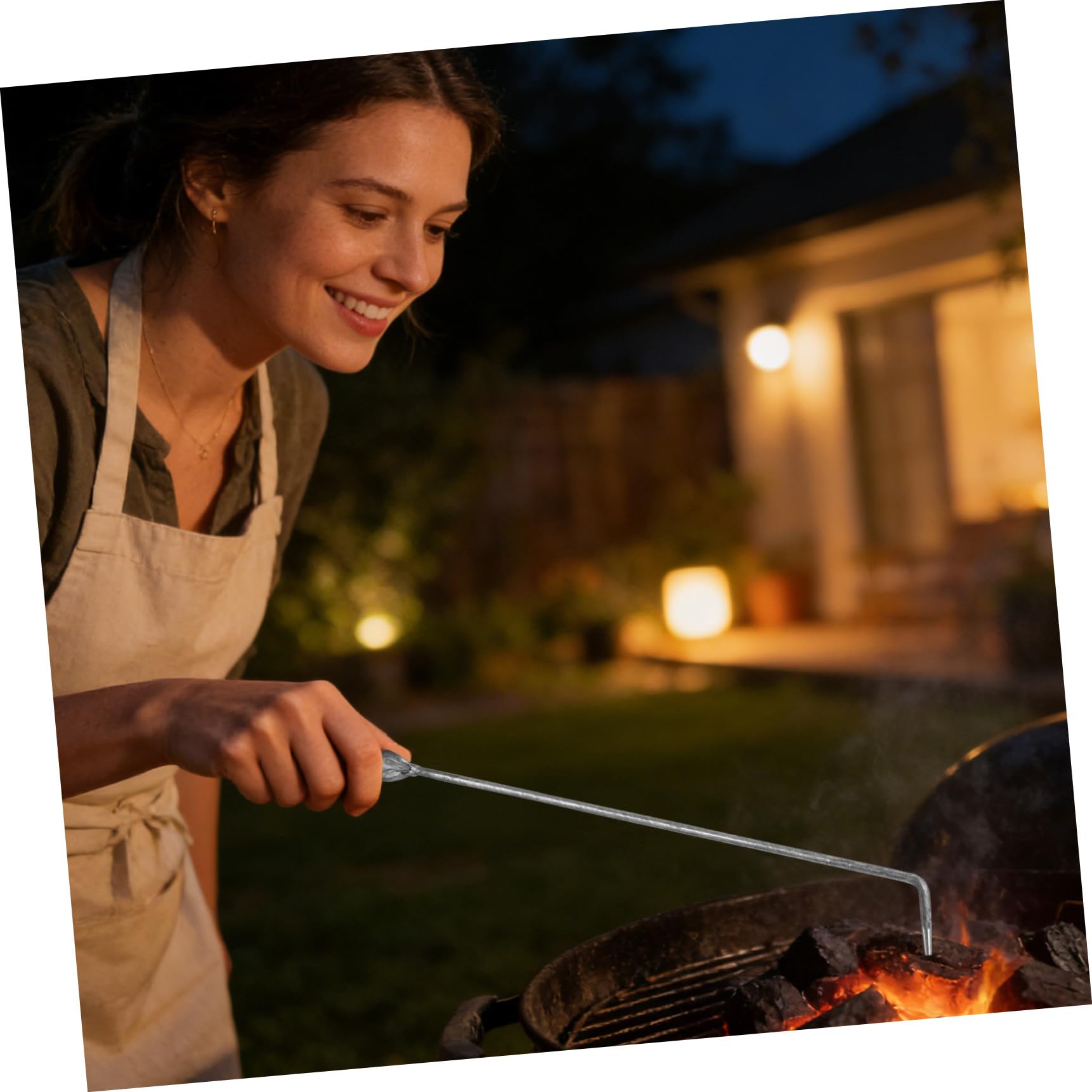 Eisen Schürhaken Für Feuerstelle Langer Griff Stabil Und Komfortabel Vielseitig Einsetzbar Für Grill Und Kamin Werkzeug Für BBQ Und Kaminzubehör